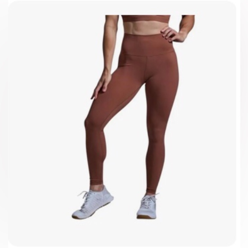 EXPRESS Cotton Blend Brown Leggings